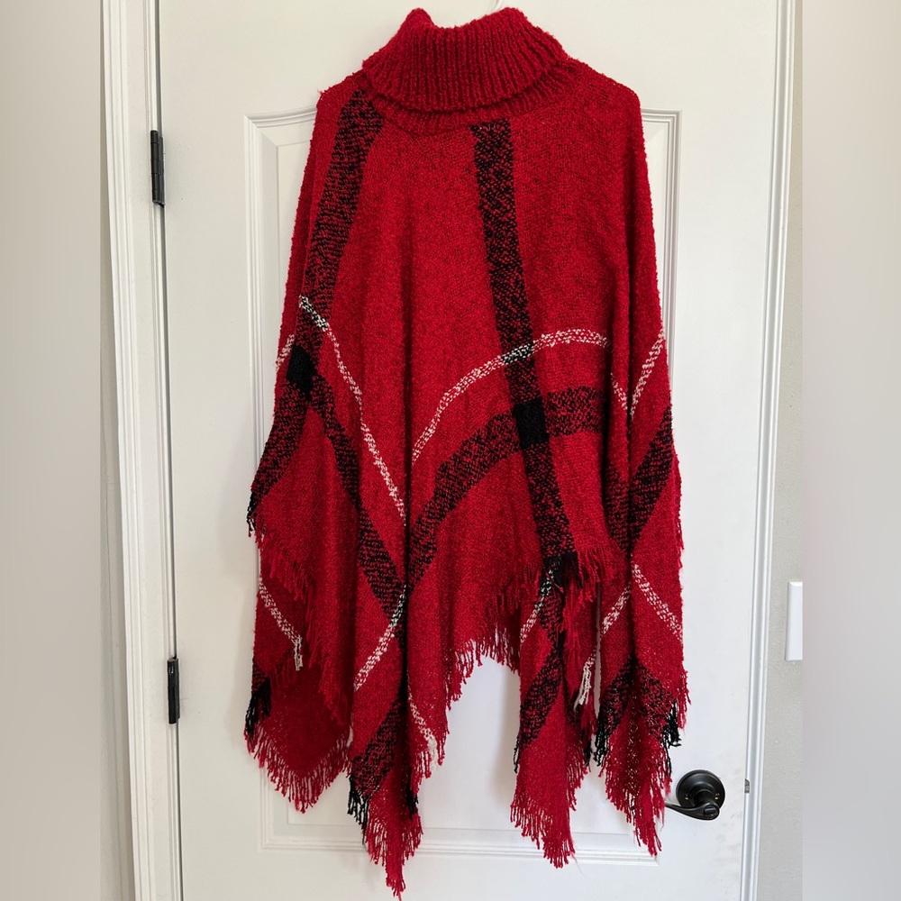 Turtle neck poncho